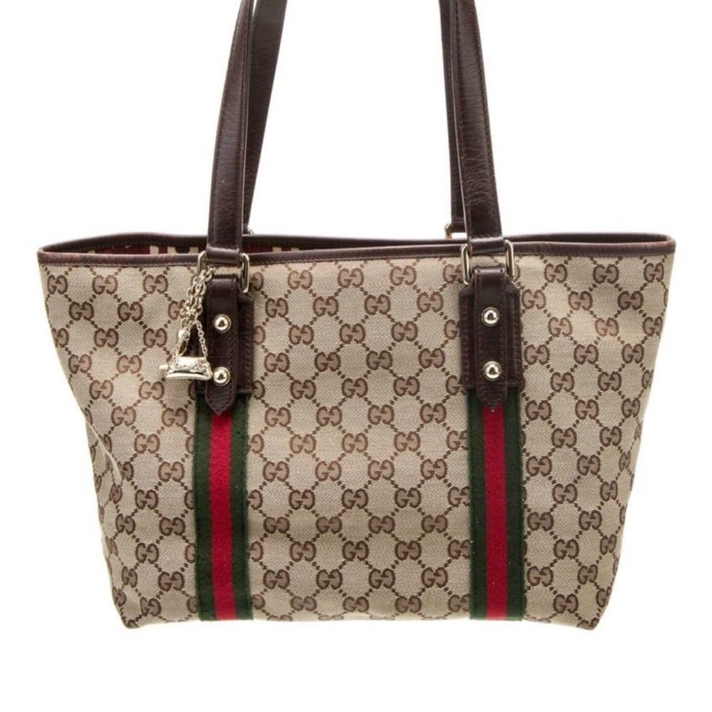 Gucci GG Canvas Jolicoeur Sherry Line Tote Bag